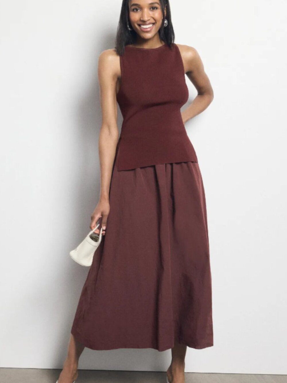 RTR-188 Onia	Boatneck Mix Media Dress